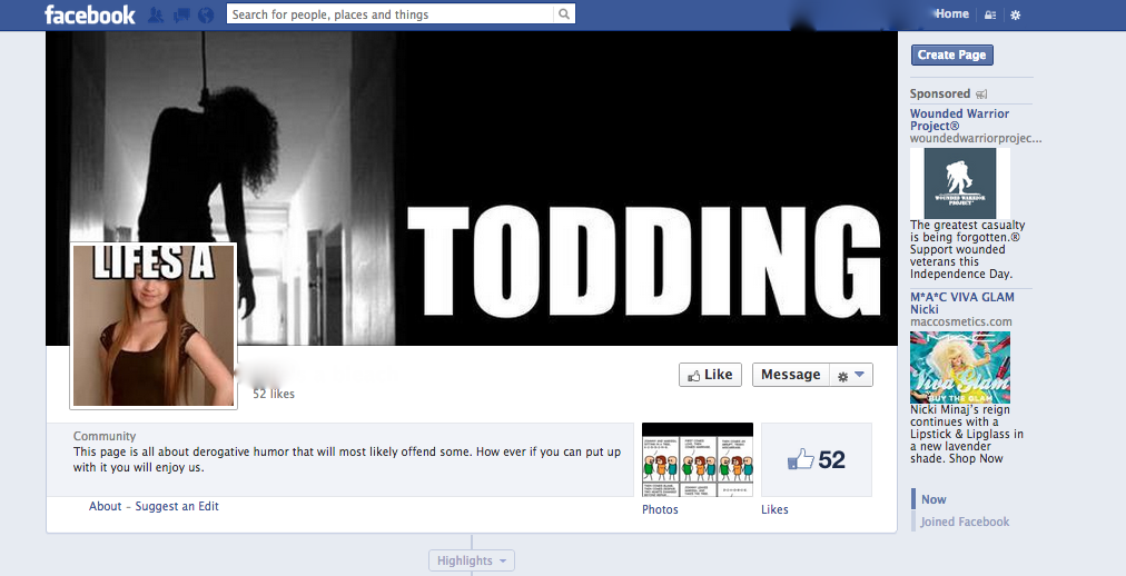 amanda todd official facebook page
